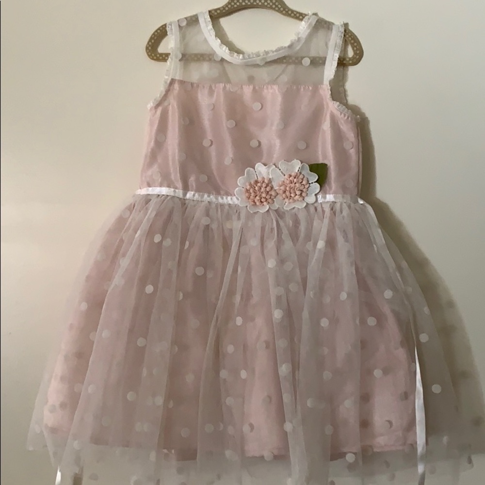Zunie pink/beige dress sz 4